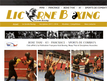 Tablet Screenshot of licorne-boxing.com